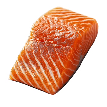 Fresh Salmon Fillet on White Background png