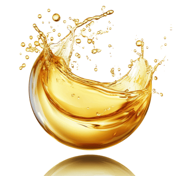 A dramatic splash of golden oil forming a spherical shape against a light background, Oil splashing in sphere shape Stock Illustration png