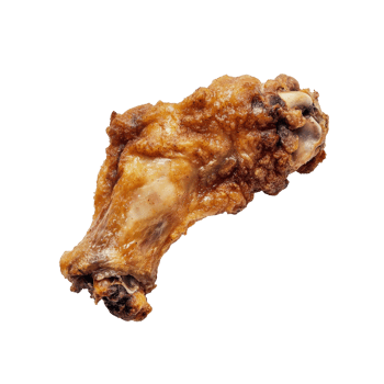 Delicious fried chicken wing on a clean transparent background ready to be enjoyed, Fried Chicken Wing On transparent background png