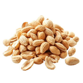 Roasted tiger stripe beans in their shells piled together on a transparent surface, showcasing a delightful snack, roasted peanuts thai name is tigerstripe beans isolated on transparent background png
