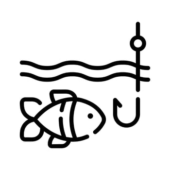 Get this amazing icon of fishing in modern style. vector