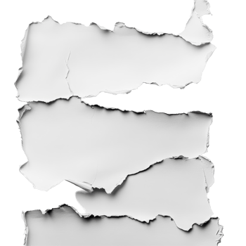 Torn sheet of paper against a plain transparent background showcasing texture and intricate edges for design use, torn sheet paper withtransparent backgroundfile png