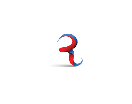 R Logo Branding Identity Corporate logo R Font Design. vector