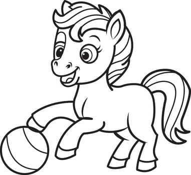 A illustration of a cute unicorn vector