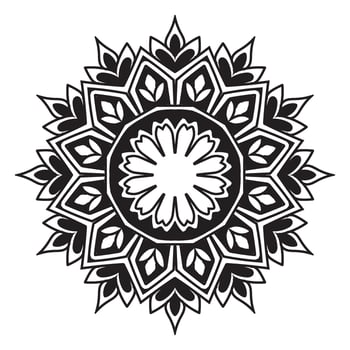 flower mandala art vector