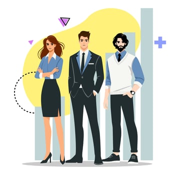 Business Teamwork Concept Illustration flat style vector