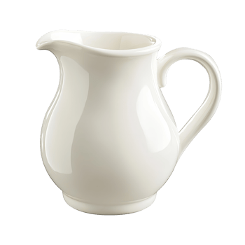 Elegant transparent milk jug isolated against a plain background, ideal for dairy serving in kitchens or cafes, Milk or cream jug isolated png