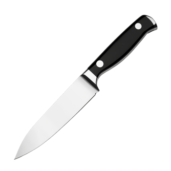 Sharpened kitchen knife tool suitable for home cooking tasks on a clean transparent background, Real sharp kitchen knife tool home use hardware on transparent background file png