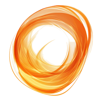 Vibrant orange lightning swirl on a pristine transparent background showcasing dynamic energy and movement, Orange Lightning Swirl Isolated on transparent backgroundfor Energy and Power Concepts png