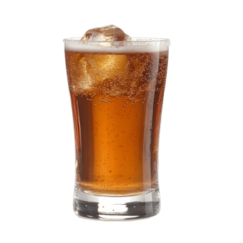 A refreshing boilermaker cocktail served in a tall glass with ice against a transparent background, boilermaker cocktail isolated on transparent background png