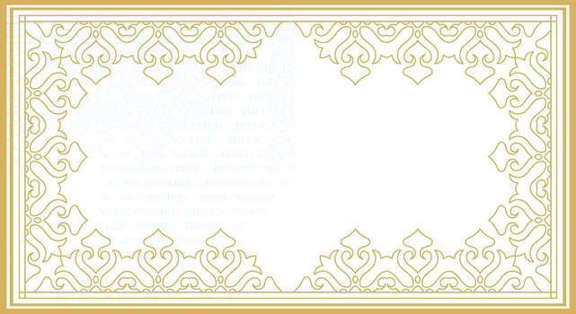 Ornate Frame Decoration with Artistic Abstract Calligraphic Design. vector