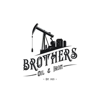 Oil refinery logo design vector