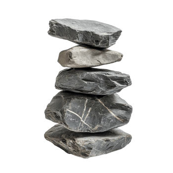 Stacked stones demonstrating balance and harmony on a clean transparent background, Stone stack on a transparent background png