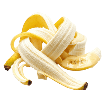 Peeled banana slices and peels arranged on a clean transparent background ready for culinary use or snacking, Peeled banana slices isolated on transparent background png
