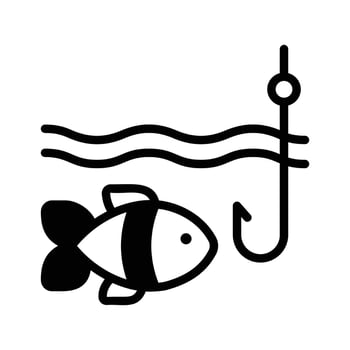Get this amazing icon of fishing in modern style. . vector