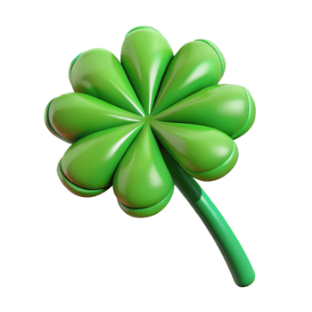 dramatic classic Four leaf clover 4K png