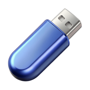 vibrant artistic USB flash drive with metal casing professional png