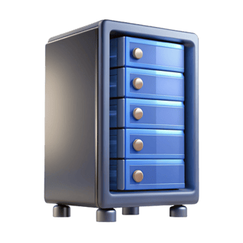 elegant rustic Server rack cabinet 4K png