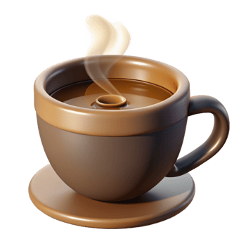 elegant traditional Cup of coffee, steaming, genuine png