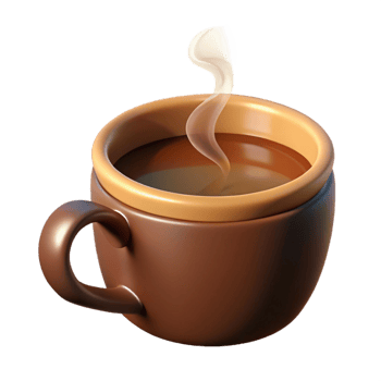 magnificent modern Cup of coffee, steaming, premium png