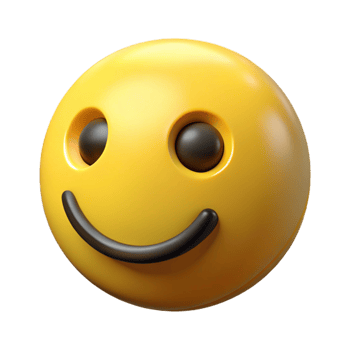 beautiful modern Smiley face emoji, yellow, original png