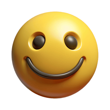beautiful creative Smiley face emoji, yellow, genuine png