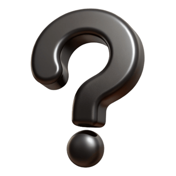 impressive minimalist Question mark symbol, black, original png
