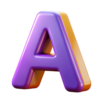 serene classic Letter A, uppercase, 4K png