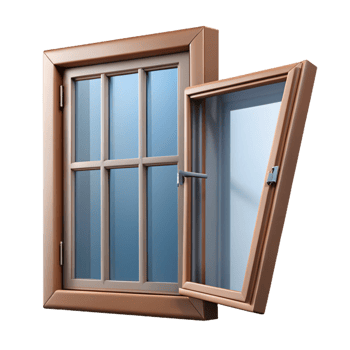 dramatic vintage Casement window, hinged, side opening genuine png