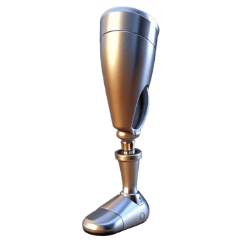wonderful vintage Advanced prosthetic leg with chrome plating genuine png