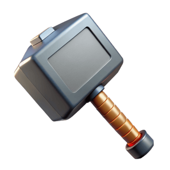 serene classic Thor's Hammer, Mjolnir, high resolution png