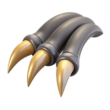 magnificent rustic Harpy talons, sharp claws, genuine png