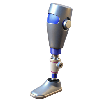 stunning abstract Advanced prosthetic leg with articulated joints genuine png