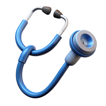 beautiful contemporary Stethoscope with dual earpieces detailed png