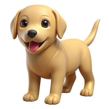 beautiful artistic A playful Labrador Retriever puppy, high resolution png