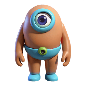 extraordinary modern Cyclops, one-eyed giant, exclusive png