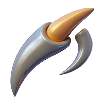 impressive contemporary Harpy talon, single sharp talon, 4K png