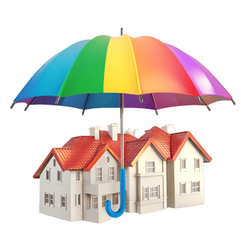 Vibrant Rainbow Umbrella Transparent Background png