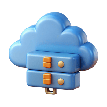 dramatic traditional Cloud computing server icon 4K png