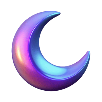 extraordinary traditional A crescent moon, abstract and mystical detailed png
