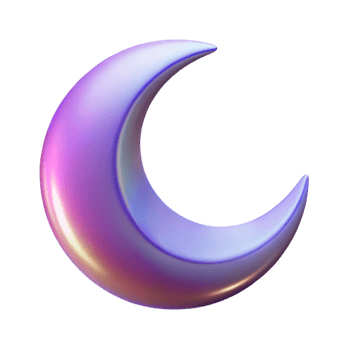 wonderful traditional A crescent moon, abstract and mystical detailed png