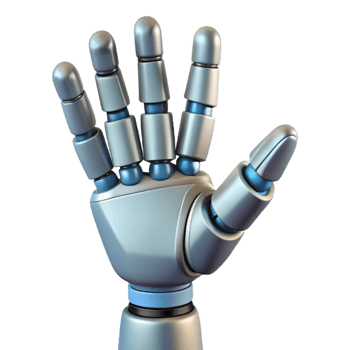 dramatic traditional Robot hand making a gesture, professional png