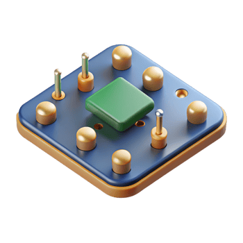 elegant classic Circuit board with soldering points, detailed png