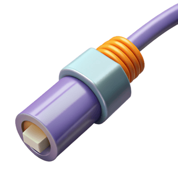 dramatic vintage Fiber optic cable connector, original png