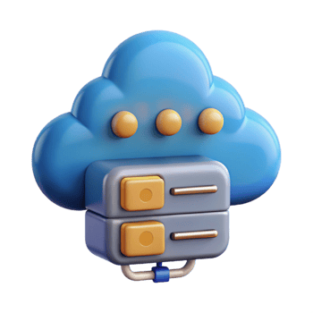 magnificent minimalist Cloud computing server icon, high quality png