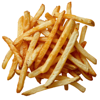 Freshly Cooked Golden French Fries Served on a . for Delicious Snack Ideas png