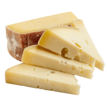 Freshly Cut Cheese Varieties on a . for Culinary and Food Presentation png