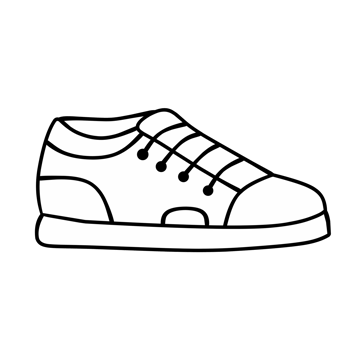 Line illustrations sport shoes isolated png