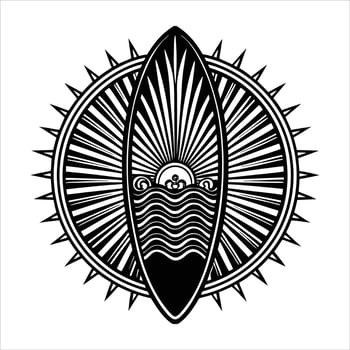 Surfboard With Wave vector