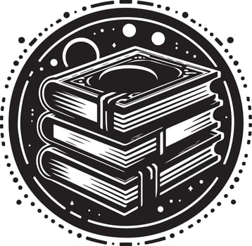 A Book silhouette art illustration vector
